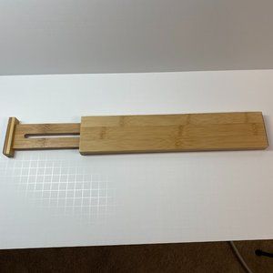 Adjustable Drawer Dividers Set 4 Bamboo Organizer Kitchen Expandable Tool